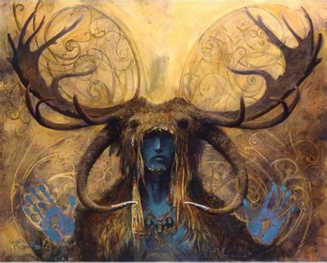 Pagan god with antlers